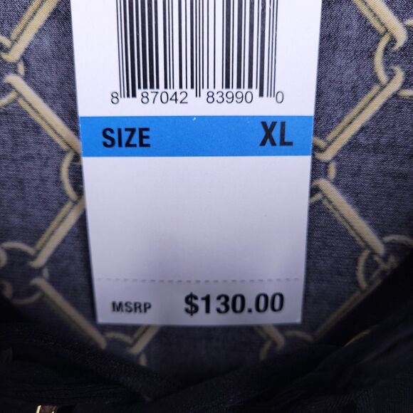 Michael Kors Top XL Black, Gold Chain Link Print NWT - Picture 10 of 12